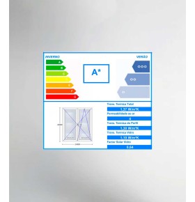 Porta Janela PVC Oscilobatente 200x200cm Vidro Duplo Aluplast
