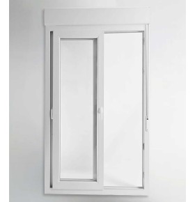 Porta Janela de Correr PVC 120x218,5cm com Estore Vidro Duplo Aluplast