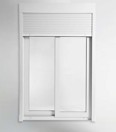 Porta Janela de Correr PVC 150x218,5cm com Estore Vidro Duplo ALUPLAST Fabrico Especial