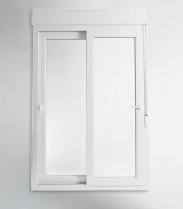 Porta Janela de Correr PVC 150x218,5cm com Estore Vidro Duplo ALUPLAST Fabrico Especial