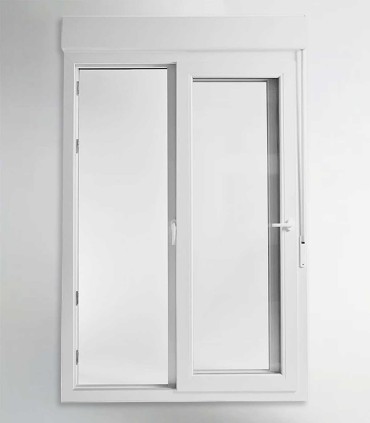 Porta Janela de Correr PVC 150x218,5cm com Estore Vidro Duplo ALUPLAST Fabrico Especial