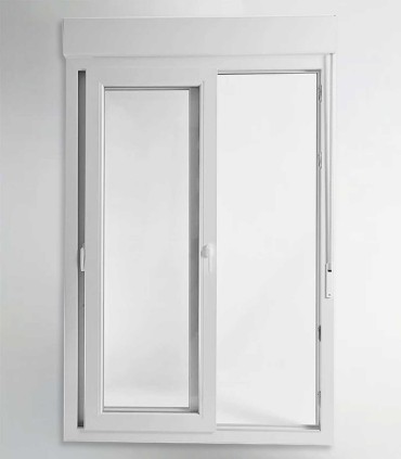 Porta Janela de Correr PVC 150x218,5cm com Estore Vidro Duplo ALUPLAST Fabrico Especial