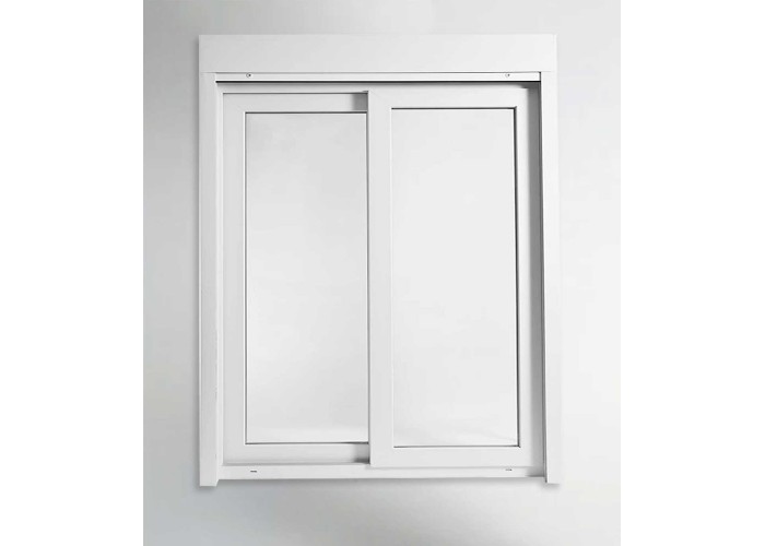 Porta Janela de Correr PVC 200x218,5cm com Estore Vidro Duplo Aluplast