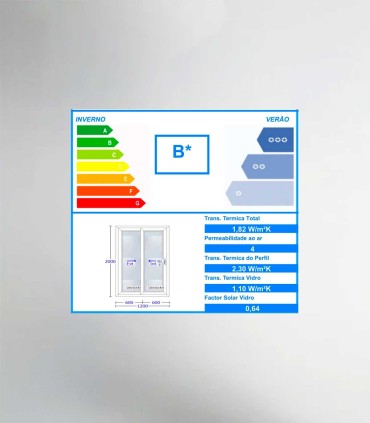 Porta Janela de Correr PVC 200x218,5cm com Estore Vidro Duplo ALUPLAST Fabrico Especial