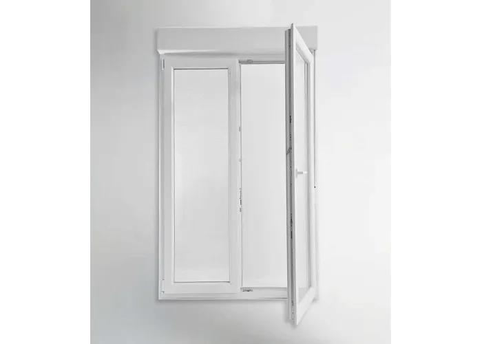 Porta Janela PVC Oscilobatente 120x218,5cm com Estore Vidro Duplo Aluplast