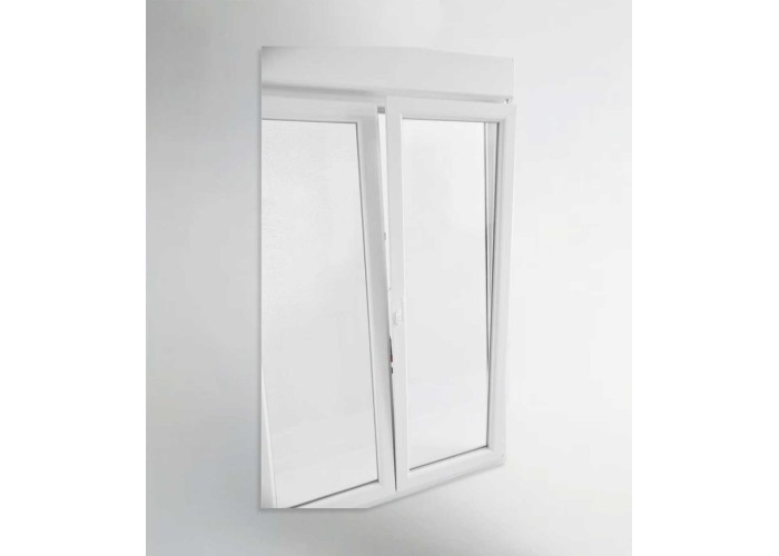 Porta Janela PVC Oscilobatente 120x218,5cm com Estore Vidro Duplo Aluplast