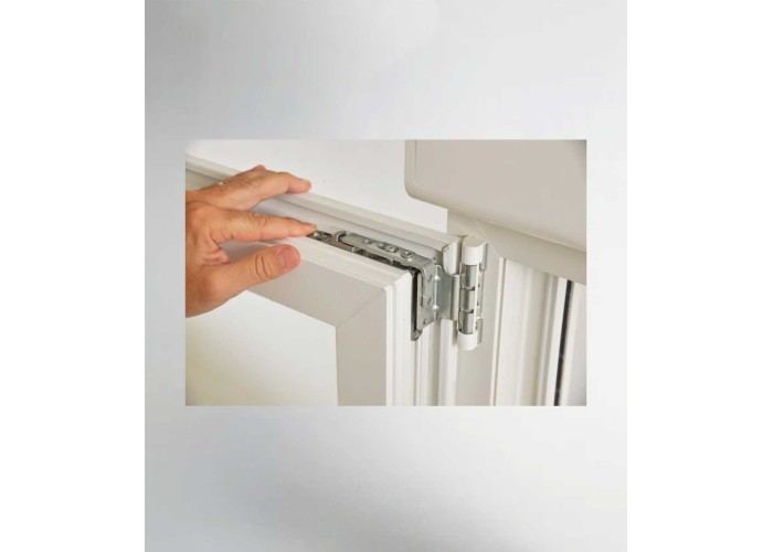 Porta Janela PVC Oscilobatente 120x218,5cm com Estore Vidro Duplo Aluplast