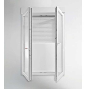 Porta Janela PVC Oscilobatente 150x218,5cm com Estore Vidro Duplo Aluplast