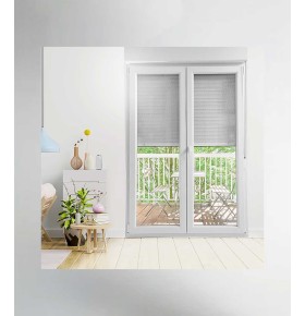 Porta Janela PVC Oscilobatente 150x218,5cm com Estore Vidro Duplo Aluplast