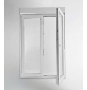 Porta Janela PVC Oscilobatente 150x218,5cm com Estore Vidro Duplo Aluplast