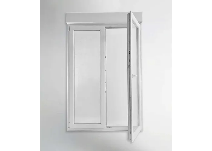 Porta Janela PVC Oscilobatente 150x218,5cm com Estore Vidro Duplo Aluplast
