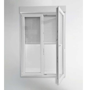 Porta Janela PVC Oscilobatente 150x218,5cm com Estore Vidro Duplo Aluplast