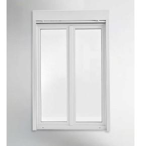 Porta Janela PVC Oscilobatente 150x218,5cm com Estore Vidro Duplo Aluplast