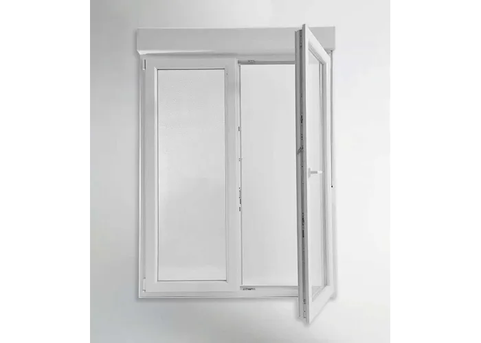 Porta Janela PVC Oscilobatente 200x218,5cm com Estore Vidro Duplo Aluplast