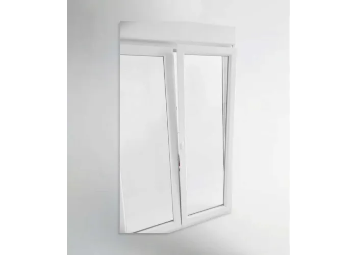 Porta Janela PVC Oscilobatente 200x218,5cm com Estore Vidro Duplo Aluplast