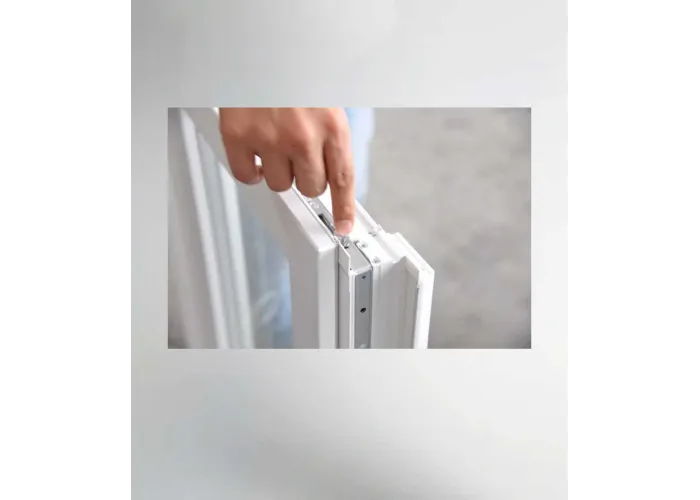 Porta Janela PVC Oscilobatente 200x218,5cm com Estore Vidro Duplo Aluplast