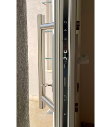 Porta Exterior PVC AIRES 90x200cm Branca ESQUERDA ALUPLAST Fabrico Especial