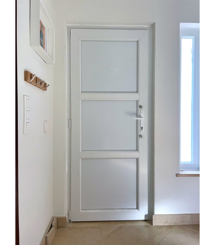 Porta Exterior Aluplast PVC AIRES 90x200cm Branca Direita