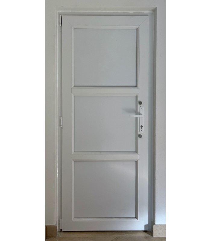 Porta Exterior Aluplast PVC AIRES 90x200cm Branca Direita