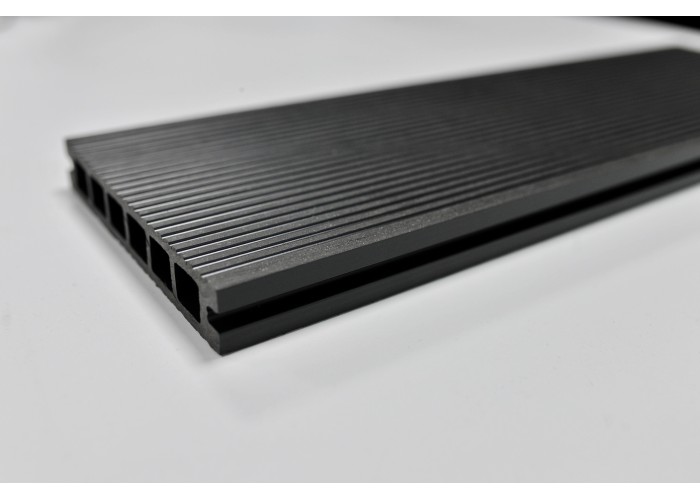 Deck em Compósito Cinza Alveolar 220x16x2,4cm | Pavimento Exterior WPC