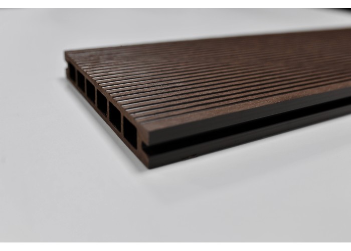 Deck em Compósito Coffee Alveolar 220x16x2,4cm|Pavimento Exterior WPC