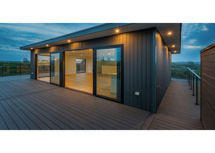 Deck em Compósito Cinza Alveolar 220x16x2,4cm | Pavimento Exterior WPC