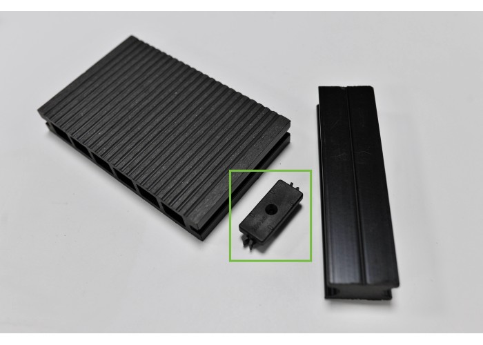 Fixadores em PVC para Deck Alveolar DeckCor Cinza - Pack de 100