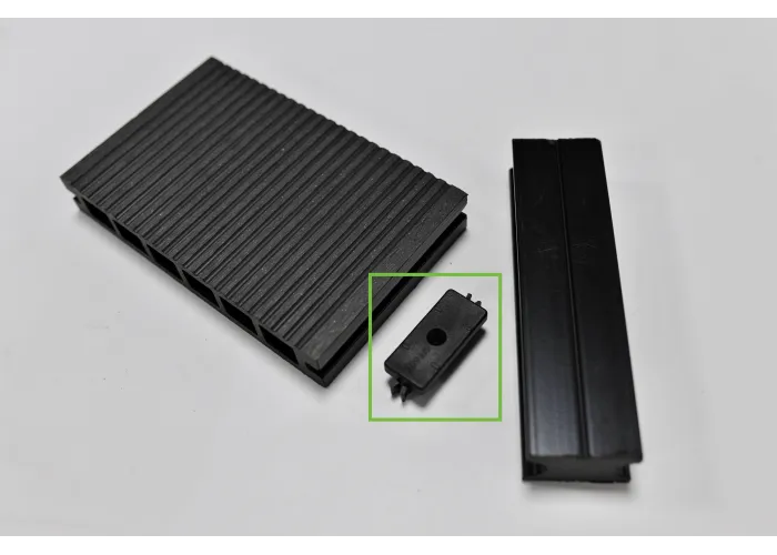 Fixadores em PVC para Deck Alveolar DeckCor Cinza - Pack de 100