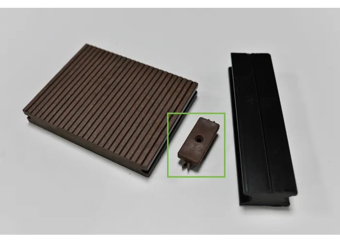 Fixadores em PVC para Deck Alveolar DeckCor Coffee - Pack de 100