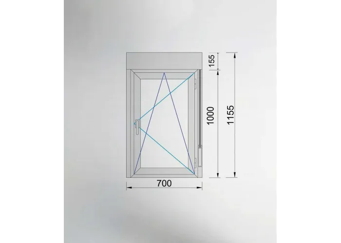 Janela PVC 70x115,5cm Oscilobatente Direita com Estore Vidro Duplo Aluplast