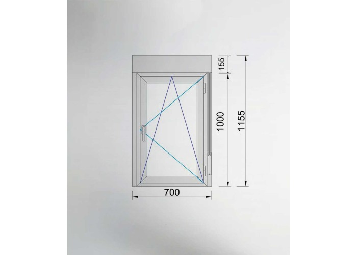 Janela PVC 70x115,5cm Oscilobatente Direita com Estore Vidro Duplo Fosco Liso Aluplast