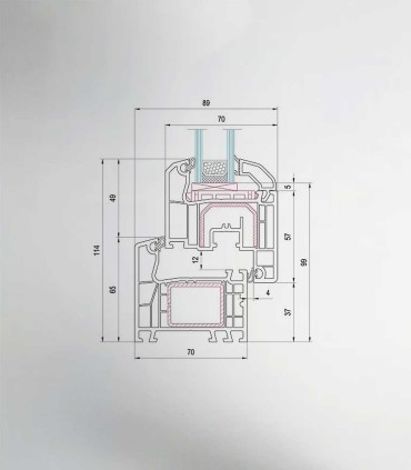 Janela PVC 70x115,5cm Oscilobatente DIREITA com Estore Vidro Duplo FOSCO LISO ALUPLAST
