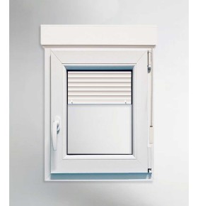 Janela PVC 80x115,5cm Oscilobatente Direita com Estore Vidro Duplo Aluplast