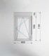 Janela PVC 80x115,5cm Oscilobatente Direita com Estore Vidro Duplo Aluplast