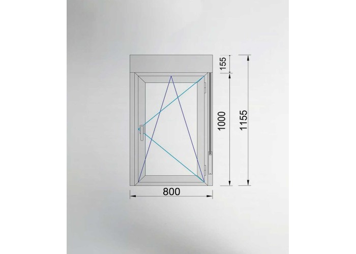 Janela PVC 80x115,5cm Oscilobatente Direita com Estore Vidro Duplo Aluplast