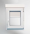 Janela PVC 80x115,5cm Oscilobatente DIREITA com Estore Vidro Duplo FOSCO LISO ALUPLAST