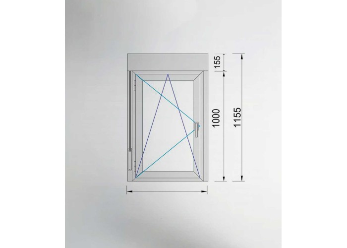 Janela PVC 80x115,5cm Oscilobatente Esquerda com Estore Vidro Duplo Aluplast