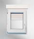 Janela PVC 80x115,5cm Oscilobatente Esquerda com Estore Vidro Duplo Fosco Liso Aluplast