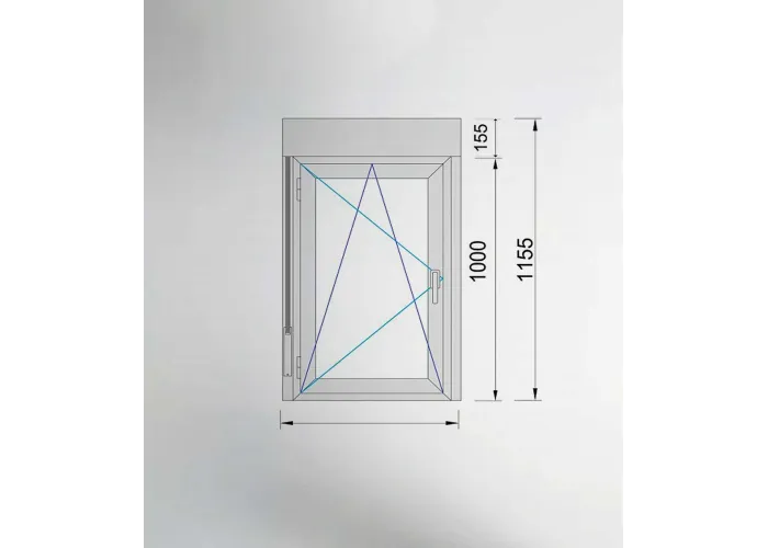 Janela PVC 80x115,5cm Oscilobatente Esquerda com Estore Vidro Duplo Fosco Liso Aluplast