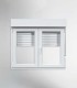 Janela PVC 100x115,5cm Oscilobatente com Estore Vidro Duplo Aluplast