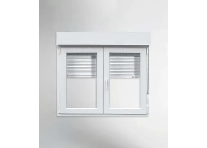Janela PVC 100x115,5cm Oscilobatente com Estore Vidro Duplo Aluplast