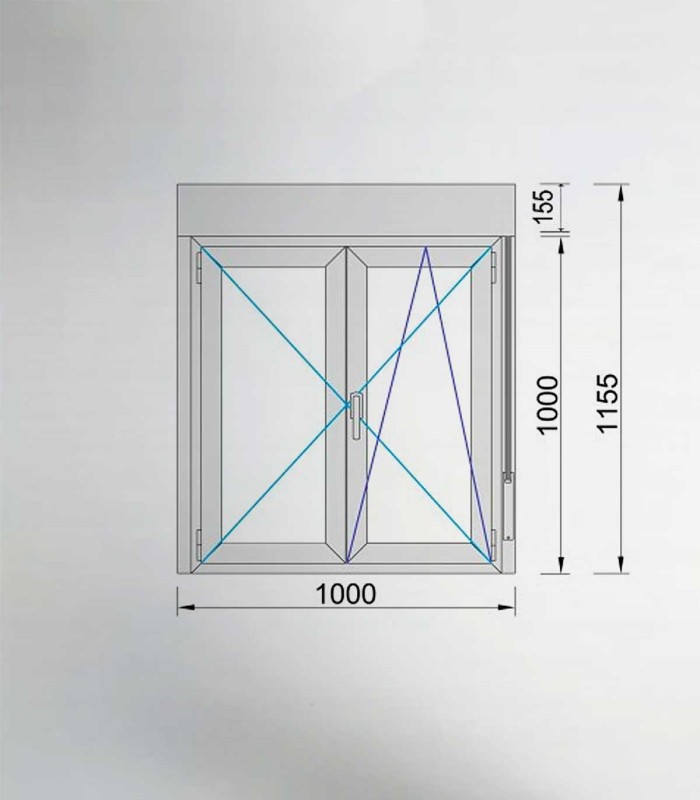 Janela PVC 100x115,5cm Oscilobatente com Estore Vidro Duplo Aluplast