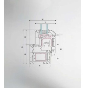 Janela PVC 100x115,5cm Oscilobatente com Estore Vidro Duplo Aluplast
