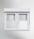Janela PVC 120x115,5cm Oscilobatente com Estore Vidro Duplo Aluplast