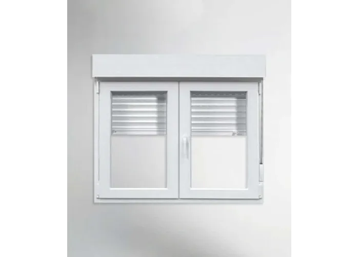 Janela PVC 120x115,5cm Oscilobatente com Estore Vidro Duplo Aluplast