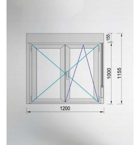 Janela PVC 120x115,5cm Oscilobatente com Estore Vidro Duplo Aluplast