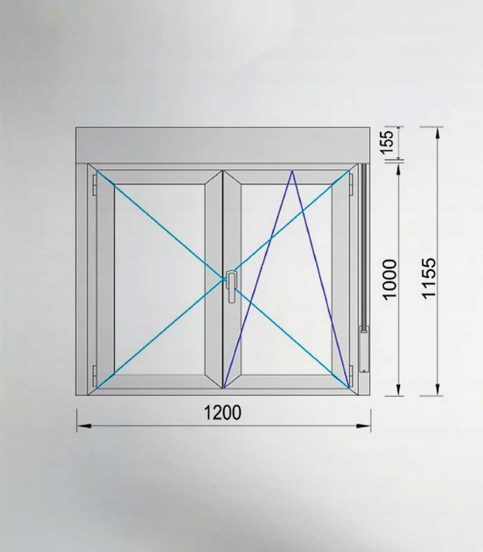 Janela PVC 120x115,5cm Oscilobatente com Estore Vidro Duplo Aluplast