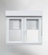 Janela PVC 120x135,5cm Oscilobatente com Estore Vidro Duplo Aluplast