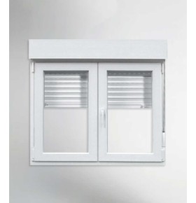 Janela PVC 120x135,5cm Oscilobatente com Estore Vidro Duplo Aluplast