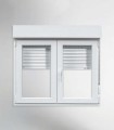 Janela PVC 120x135,5cm Oscilobatente com Estore Vidro Duplo ALUPLAST